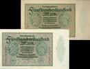 Banknoten 500.000 Mark Lot: Deutsche Reichsbank 2x Banknote 1923 Ro.87 II -