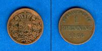 Altdeutschland 1 Pfennig Bayern 1866 vz -