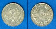 Altdeutschland 3 Kreuzer Frankfurt 1866 vz-st PRACHT -