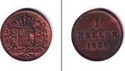 Altdeutschland 1 Heller Bayern 1839 vz -