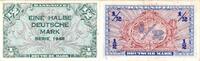Banknoten BDL:   1948  Ro.230  II- 1/2 DEUTSCHE MARK 1948 II-