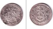 Altdeutschland 3 Pfennige Sachsen 3 Pfennig / Dreier 1584 HB ss selten -