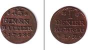 Altdeutschland Denier Braunschweig Wolfenbüttel 1 1758 ss+ -