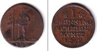 Altdeutschland 1 Pfenning Braunschweig Calenberg Hannover 1 Pfennig 1762 IBH ss -