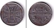 Deutsches Kaiserreich 2 Kopeken DEUTSCHES REICH 1916 A Oberbefehlshaber Ost ss-vz -