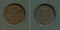 Altdeutschland 2 Pfennige Sachsen Coburg Saalfeld 2 Pfennig 1810 ss selten -