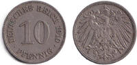Deutsches Kaiserreich 10 Pfennig DEUTSCHES REICH 10 Pf. 1910 E (J.13) ss+ -