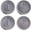 Deutsches Kaiserreich 1 Pfennig 1917 Lot: DEUTSCHES REICH 2x 1 Pf. (J.30... 8.50 £  +  8.58 £ shipping