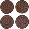 Deutsches Kaiserreich 2 Pfennig 1914-1916 Lot: DEUTSCHES REICH 2x 2 Pf. ... 12.83 £  +  8.58 £ shipping