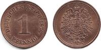 Deutsches Kaiserreich 1 Pfennig 1876 DEUTSCHES REICH 1 Pf. 1876 A (J.1) ... 15.43 £  +  8.58 £ shipping
