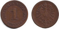 Deutsches Kaiserreich 1 Pfennig 1887 DEUTSCHES REICH 1 Pf. 1887 G (J.1) ... 8.50 £  +  8.58 £ shipping