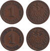 Deutsches Kaiserreich 1 Pfennig 1901 Lot: DEUTSCHES REICH 2x 1 Pf. (J.10... 8.50 £  +  8.58 £ shipping