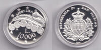 San Marino 10.000 Lire 2001 SAN MARINO 10000 Lire 2001 (#437) SILVER PP PP 49.93 &pound;  +  24.37 &pound; shipping