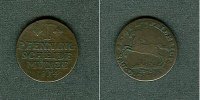 Altdeutschland 1 Pfennig Braunschweig 1 Pfenning 1814 MC f.ss/s-ss -