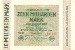 Banknoten 10.000.000.000 Mark 10 MILLIARDEN MARK 1923 Ro.114c II- -