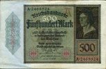 Banknoten 500 Mark 500 MARK 1922 Ro.70 II- -