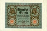 Banknoten 100 Mark 100 MARK 1920 Ro.67a I -