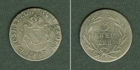 Altdeutschland Baden 3 Kreuzer 1817 s-ss -