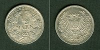 Deutsches Kaiserreich 1/2 Mark Deutsches Reich 1917 G vz-stgl. selten -