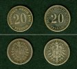 Deutsches Kaiserreich 20 Pfennige 1874-1876 Lot: DEUTSCHES REICH 2x 20 P... 12.15 £ Tax included +  7.72 £ shipping