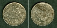 Deutsches Kaiserreich 1/2 Mark Deutsches Reich 1918 F (J.16) vz VERPRÄGUNG -