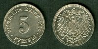 Deutsches Kaiserreich 5 Pfennige DEUTSCHES REICH 5 Pfennig 1909 D (J.12) vz+ -