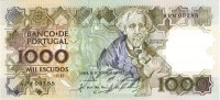 Banknoten 1000 Escudos PORTUGAL  1987 #181c I  34.53 £ Tax included +  7.72 £ shipping