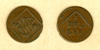 Altdeutschland 1 Heller Bayern 1805 f.vz selten -