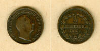 Altdeutschland 1/2 Kreuzer Baden 1/2 Kreuzer 1845 s-ss/ss -