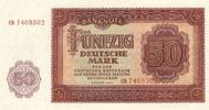 DDR 50 DEUTSCHE MARK 1955 DDR:  1955 Ro.352a I  12.80 £ incl. VAT., +  7.70 £ shipping