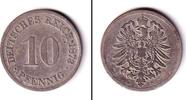 Deutsches Kaiserreich 10 Pfennig DEUTSCHES REICH 10 Pf. (J.4) 1873 D s-ss -