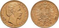Bayern 10 Mark 1873, D. Ludwig II., 1864-1886. CH/GEM UNC