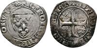 FRANKREICH Charles VI, 1380-1422. Blanc dit Guénar o.J. (1385) Sehr schön +
