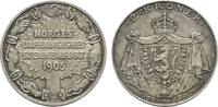 NORWEGEN 2 Kroner Haakon VII., 1905-1958. -