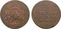 BRAUNSCHWEIG-LÜNEBURG 4 Pfennig 1831 C Wilhelm IV., 1830-1837. Vorzüglic... 82.36 £  +  8.67 £ shipping