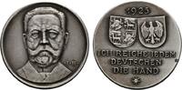 1. WELTKRIEG Silbermedaille 1925 (J.Bernhardt). Paul von Hindenburg. Mattiert. UNC-