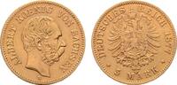 Sachsen 5 Mark 1877, E. Albert, 1873-1902. aEF