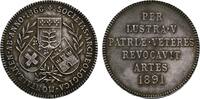 SPANIEN Silbermedaille 1891, 25 Jahrfeier der archäologischen Gesellschaf Montalban-Stadt BU