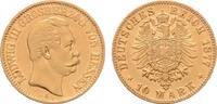 Hessen 10 Mark 1877, H - Darmstadt. Ludwig III., 1848-1877. EF