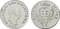 WÜRTTEMBERG 3 Kreuzer 1832. Wilhelm I., 1816-1864. Min. Kl. Fleck am Ran... 329.44 £  +  8.67 £ shipping