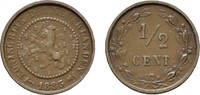 NIEDERLANDE Ku.-1/2 Cent Wilhelm III., 1849-1890. -