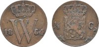 NIEDERLANDE Ku.-1/2 Cent Wilhelm III., 1849-1890. -
