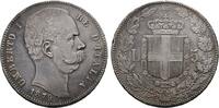 ITALIEN 5 Lire Umberto I., 1878-1900. -