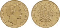 Bayern 5 Mark 1877. Ludwig II., 1864-1886. EF