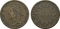FRANKREICH Ku.-5 Centimes Charles X, 1824-1830. -