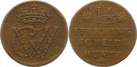 Braunschweig-Lüneburg-Celle Cu 1 1/2 Pfennig Georg Wilhelm 1665-1705. -
