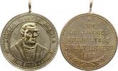 Reformation Tragbare versilberte Bronzemedaille 400. Geburtstag von Martin Luther 1883. -