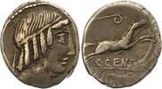 Republik Denar C. M. Censorinus 88 v. Chr.. -