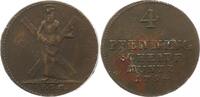 Braunschweig-Calenberg-Hannover Ausbeute Cu 4 Pfennig Georg III. 1760-1820. -
