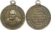 Reformation Versilberte Bronzemedaille 400. Geburtstag von Martin Luther 1883. -